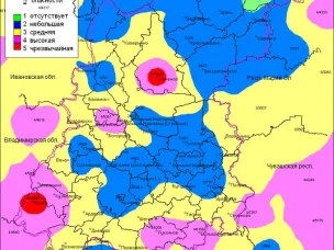 По данным ФГБУ «Верхне-Волжское УГМС», 22.06.2023 на территории области установились 3, местами 2, 4, 5 классы пожароопасности лесов и торфяников.