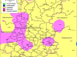 По данным ФГБУ «Верхне-Волжское УГМС», 17.05.2023 на территории области установились 3, местами 4 классы пожароопасности лесов и торфяников.
