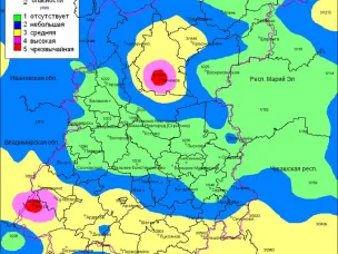 По данным ФГБУ «Верхне-Волжское УГМС», 10.06.2023 на территории области установились 1, 2, 3, местами 4 и 5 классы пожароопасности лесов и торфяников.